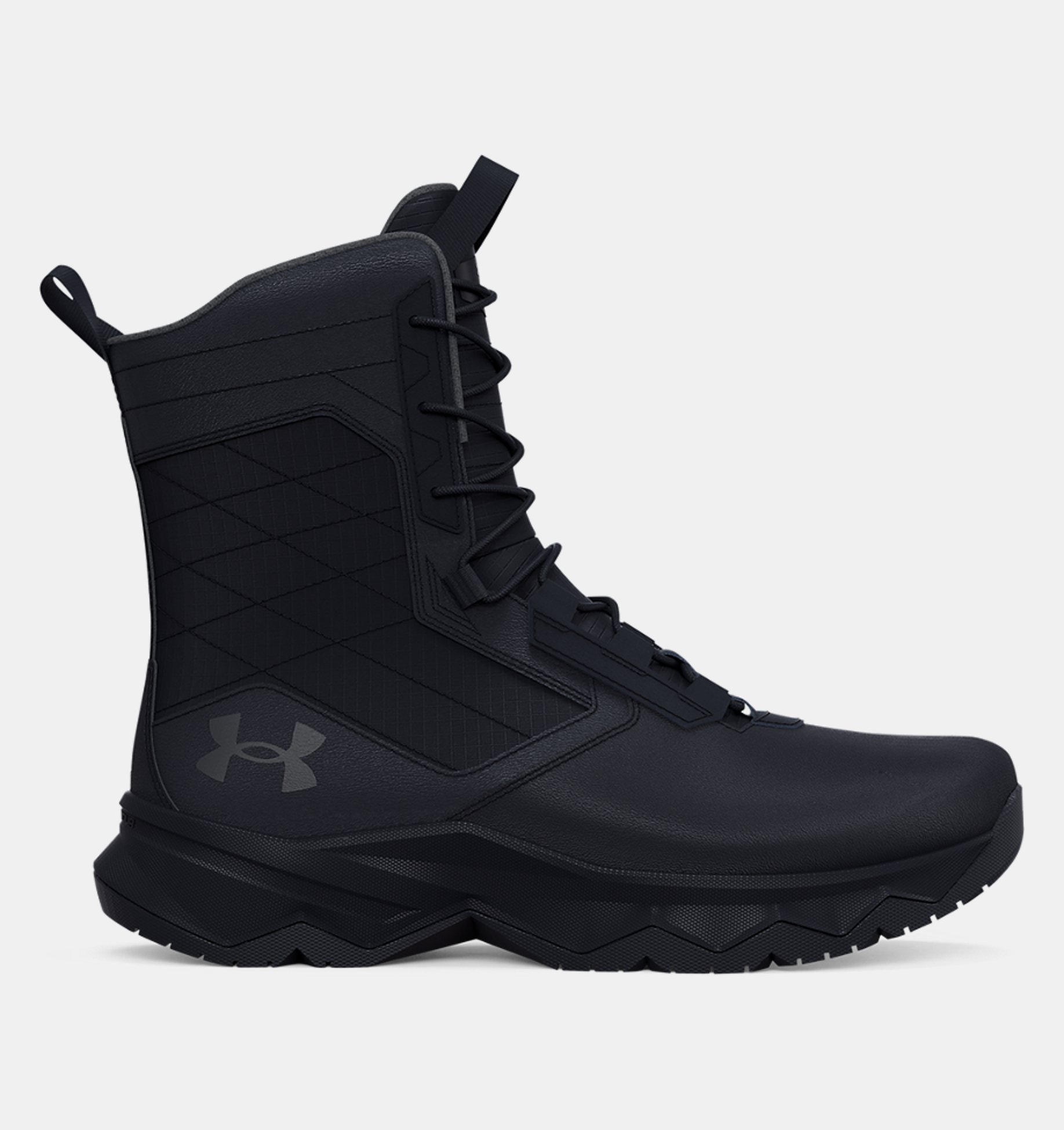 NIB Under Armour Men's Stellar Military and Tactical Boots in Black Leather 